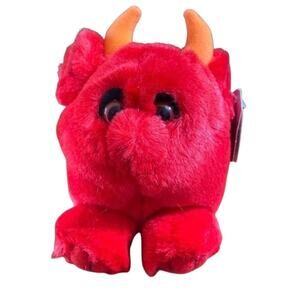 SWIBCO Puffkins Red The Devil Halloween Vintage Plush Stuffed Animal 1997